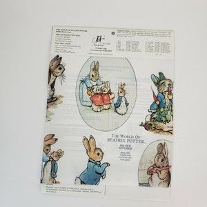 NIP New Vintage 1993 Beatrix Potter No Sew Fabric Appliques Peter's Tale #03004